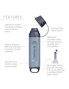 LifeStraw Peak Series Solo Veefilter (mountain blue)