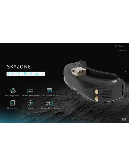 SKYZONE SKY04O PRO Analog FPV-prillid (Must)