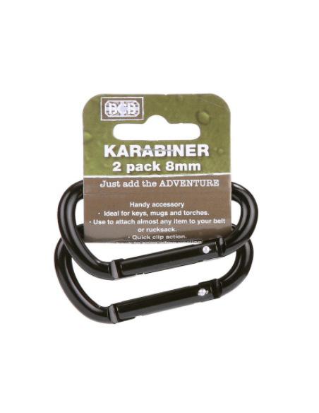 BCB Karabiin 8mm 2 tk, must