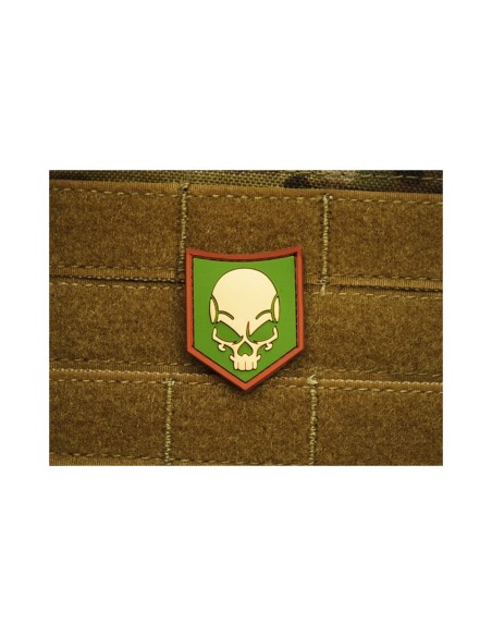 SOF Skull PVC embleem (roheline)