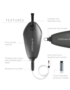 Lifestraw Peak gravity bag 3L (dark grey)