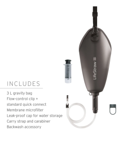 Lifestraw Peak gravity bag 3L (dark grey)