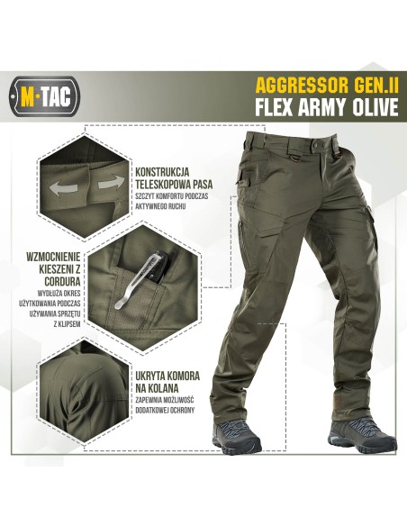 M-TAC Aggressor Gen.II Flex Taktikalised Püksid (erinevad värvid)