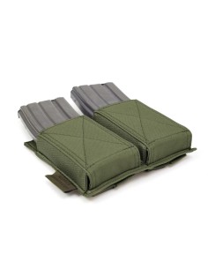 Warrior Double Elastic Mag Pouch - olive