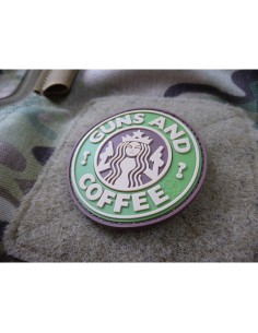 Guns and Coffee PVC Embleem
