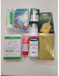 First aid kit for hiking and exercise