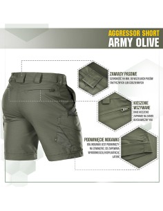M-TAC Aggressor Flex Tactical Shorts (various colors)