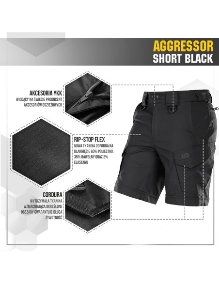 M-TAC Aggressor Flex Tactical Shorts (various colors)