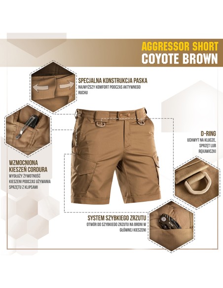 M-TAC Aggressor Flex Tactical Shorts (various colors)