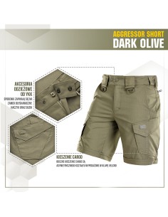 M-TAC Aggressor Flex Tactical Shorts (various colors)