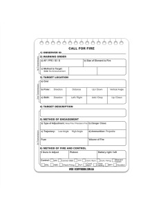 M-TAC Ecopybook Tactical Request for Fire Support