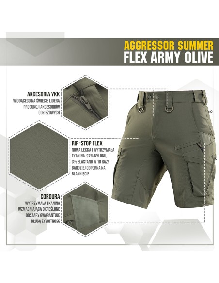 M-TAC Aggressor Summer Flex Taktikalised Lühikesed Püksid (erinevad värvid)