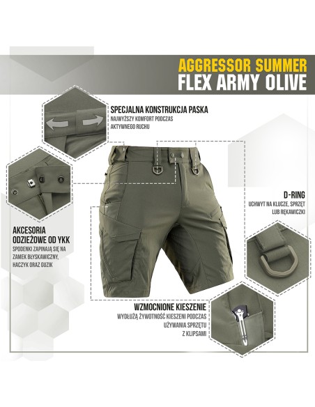 M-TAC Aggressor Summer Flex Taktikalised Lühikesed Püksid (erinevad värvid)