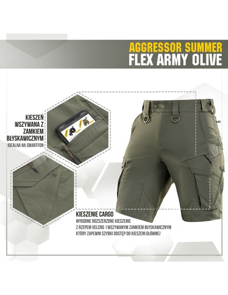 M-TAC Aggressor Summer Flex Taktikalised Lühikesed Püksid (erinevad värvid)
