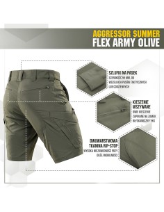 M-TAC Aggressor Summer Flex Taktikalised Lühikesed Püksid (erinevad värvid)