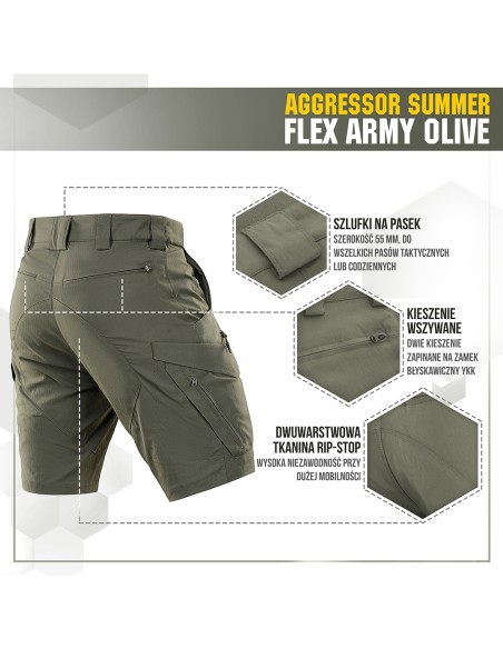 M-TAC Aggressor Summer Flex Taktikalised Lühikesed Püksid (erinevad värvid)