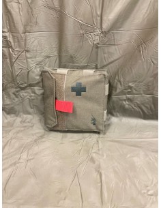 First aid kit for hiking and exercise in pouch