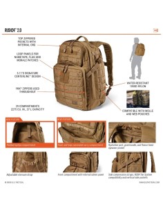 5.11 Tactical RUSH24 2.0 Backpack (multiple colours)