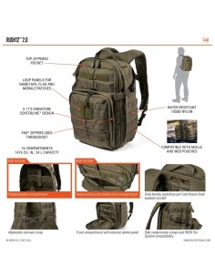 5.11 Tactical RUSH12 2.0 Backpack (Multicam)