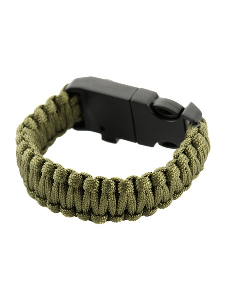 M-TAC Paracord Bracelet with Fire Starter, Compass, and Whistle (various colors)