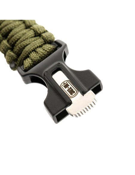M-TAC Paracord Bracelet with Fire Starter, Compass, and Whistle (various colors)