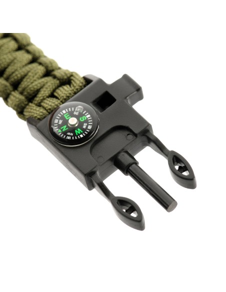 M-TAC Paracord Käevõru Tulepulgaga, Kompassi ja Vilega (erinevad värvid)