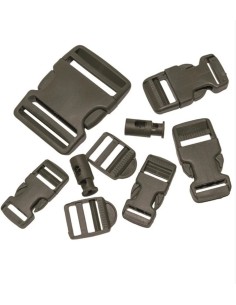 Mil-Tec Buckle Set Plastikpandlad 9-osaline (oliivroheline)