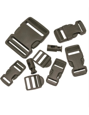 Mil-Tec Buckle Set 9-pieces (olive green)