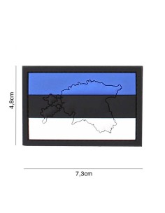 Estonian Flag with contour PVC Rubber Patch