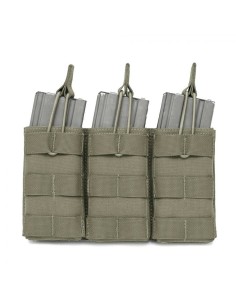 Warrior M4 TRIPLE open mag pouch (olive)