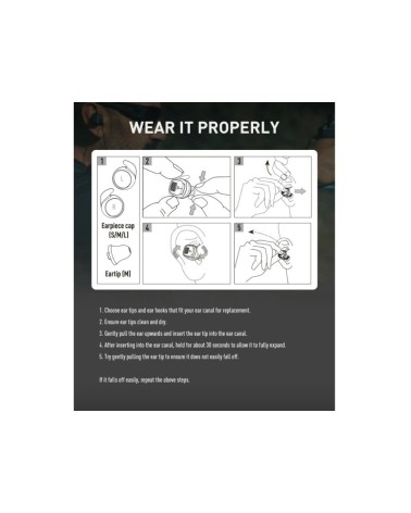 Earmor M20T PRO Electronic Noise Reduction Earplug, with Bluetooth