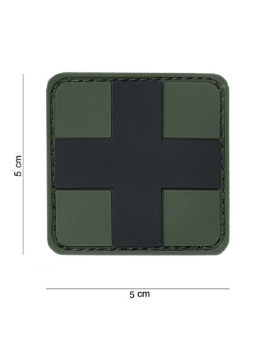 Punase Risti PVC Embleem (Roheline / Forest)