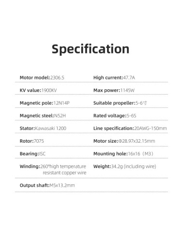 HGLRC SPECTER 2306.5-1900KV