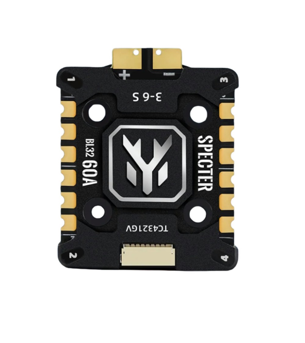 HGLRC SPECTER 60A 4in1 ESC 3-6S BL32 128K with Heat Sink for FPV Racing Drone Freestyle