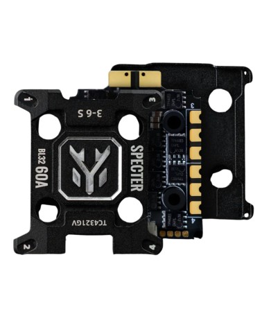 HGLRC SPECTER 60A 4in1 ESC 3-6S BL32 128K koos jahutusribiga FPV võidusõidu- ja freestyle-droonidele