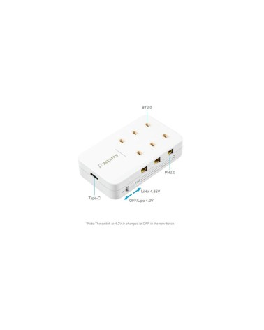 Kuue pordiga akude laadija BETAFPV V2 1S BT2.0 & PH2.0