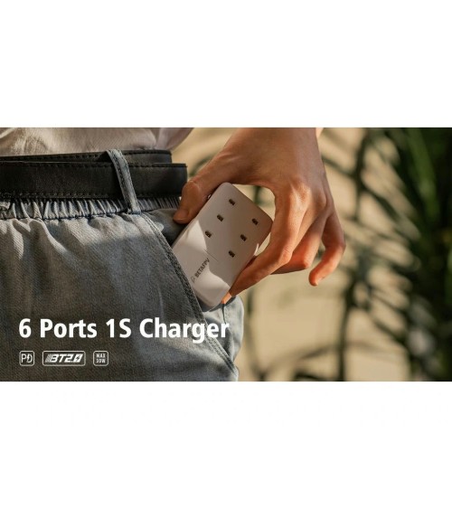 Six-Port Battery Charger BETAFPV V2 1S BT2.0 & PH2.0