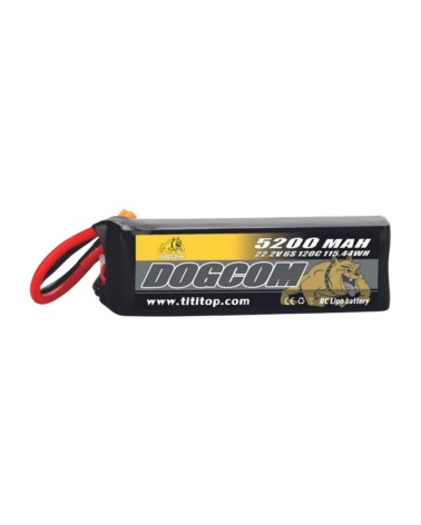 LiPo Battery DOGCOM 6S 22.2V 5200mAh 120C XT90