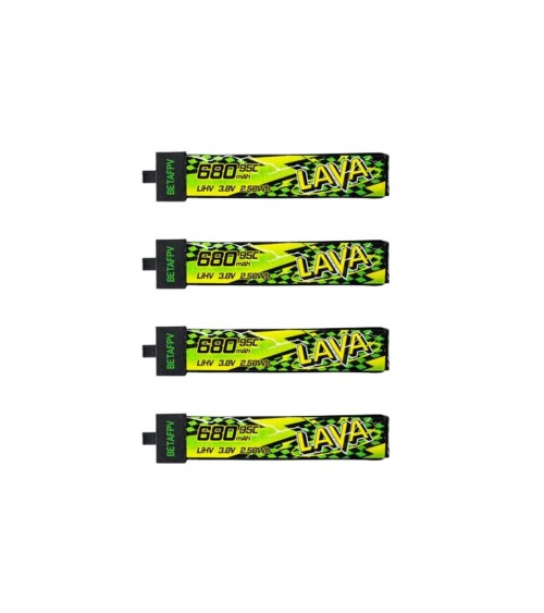 LiHV Battery BETAFPV LAVA II 1S 680mAh 95C BT2.0 (4 pcs)