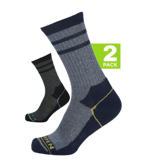 Lorpen MH2PC Wool Hike 2 Pack Crew Whales Grey/Blue sokid