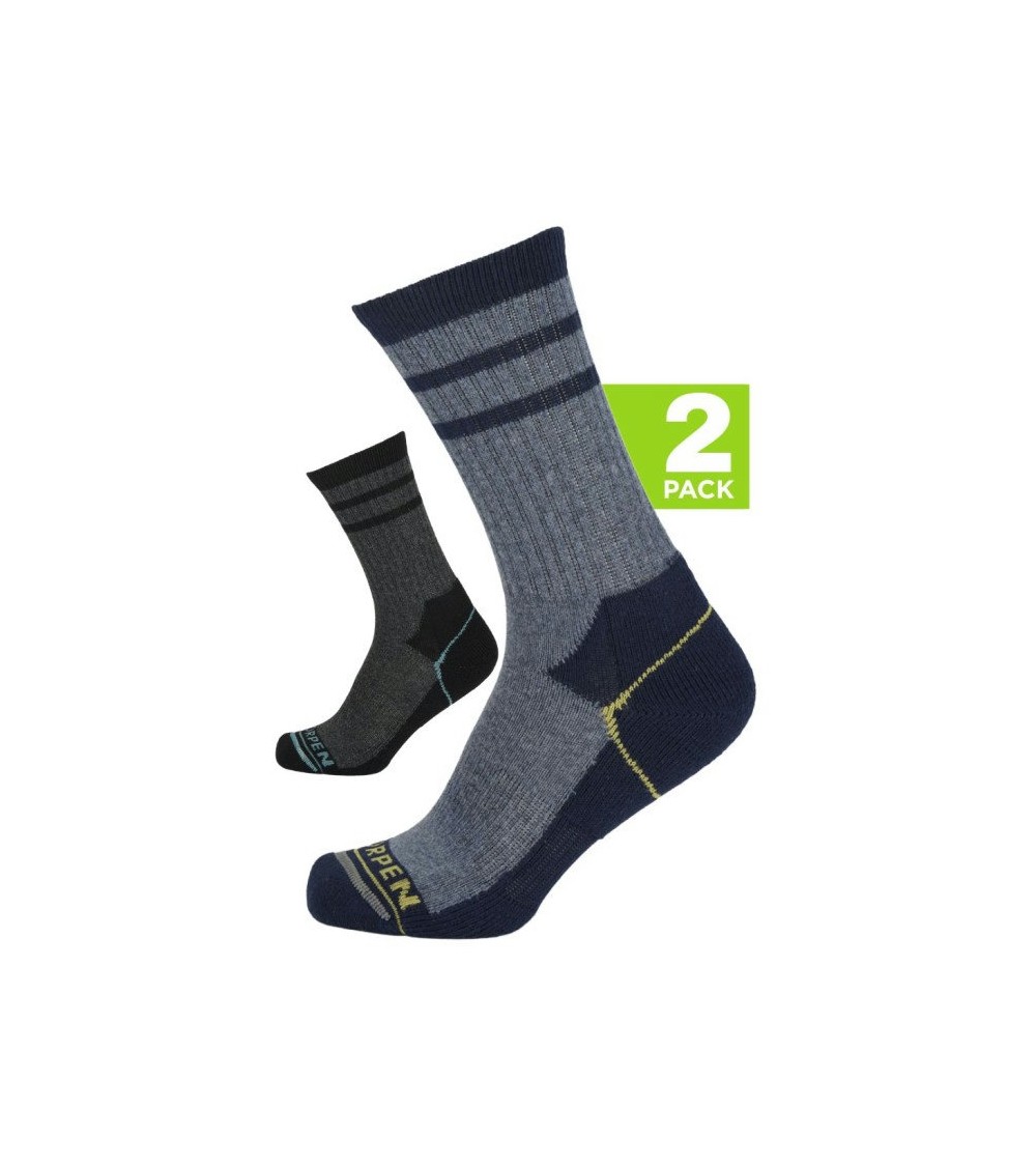 Lorpen MH2PC Wool Hike 2 Pack Crew Whales Grey/Blue sokid