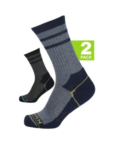 Lorpen MH2PC Wool Hike 2 Pack Crew Whales Grey/Blue sokid