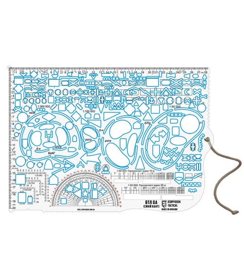 M-Tac Ecopybook Tactical ruler VTL UA (Blue Border)