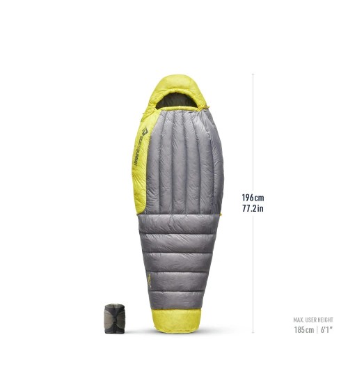 Sea to Summit Spark Women's 7°C udusulgedega magamiskott naistele, pikk, pewter grey