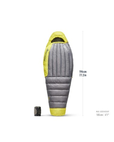 Sea to Summit Spark Women's 7°C udusulgedega magamiskott naistele, pikk, pewter grey