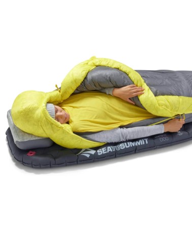 Sea to Summit Spark Women's 7°C udusulgedega magamiskott naistele, pikk, pewter grey