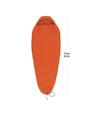 Sea to Summit Reactor Fleece magamiskoti sisekott, mummikujuline, tõmbenööriga - S, picante red