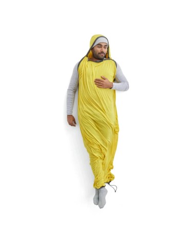 Sea to Summit Reactor Sleeping Bag Liner - Mummy w/ Drawcord- S yellow