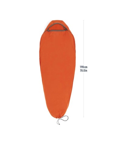 Sea to Summit Reactor Fleece Sleep.Bag Liner Mummy w/Drawcord-C picante red