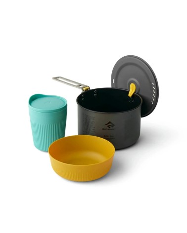 Sea to Summit Frontier UL One Pot Cook Set - [1P] [3 Piece] 2L Pot w/ M Bowl and Ins Mug